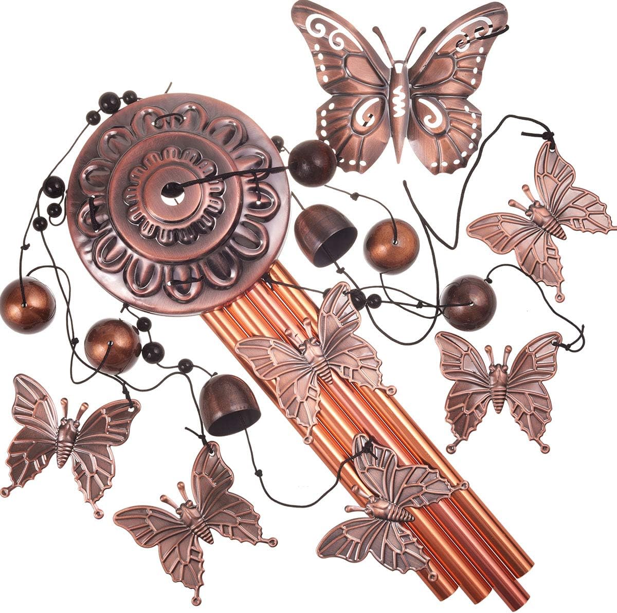 Campanillas de viento de mariposa para exteriores