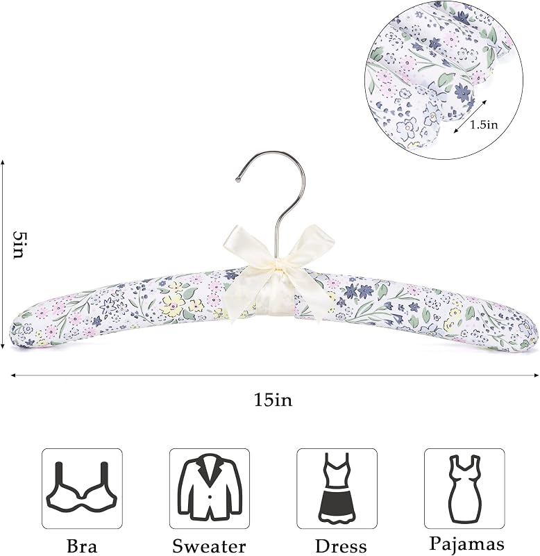 Perchas acolchadas mujer estampado floral suéteres vestidos