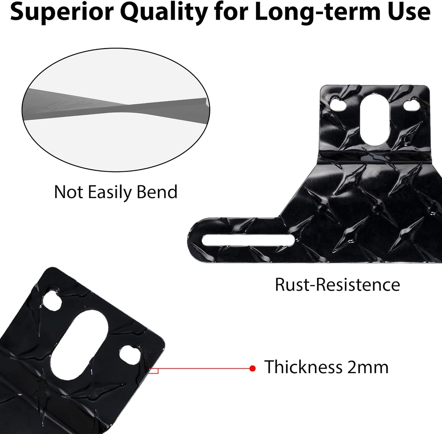 Kit soporte matrícula remolque adhesivo reflectante RV barco