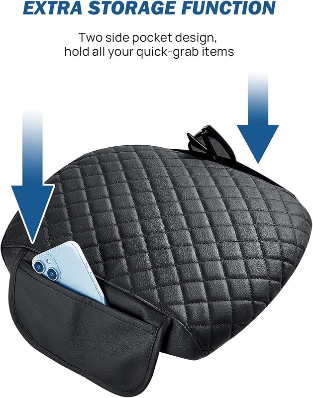 Funda consola central Pilot 2009-15 cuero negro 2 bolsillos
