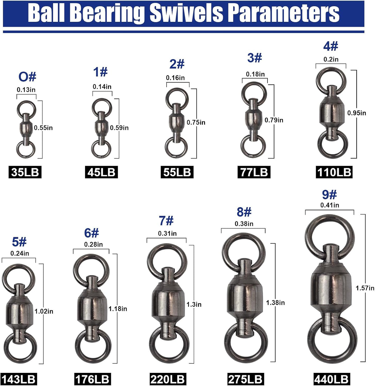 15-25 Pzas Rodamientos Bola Pesca Acero Inox Giratorios