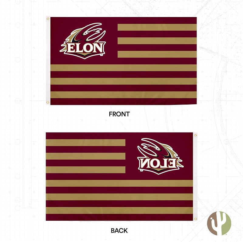 Bandera Elon University 3x5ft poliéster Fénix