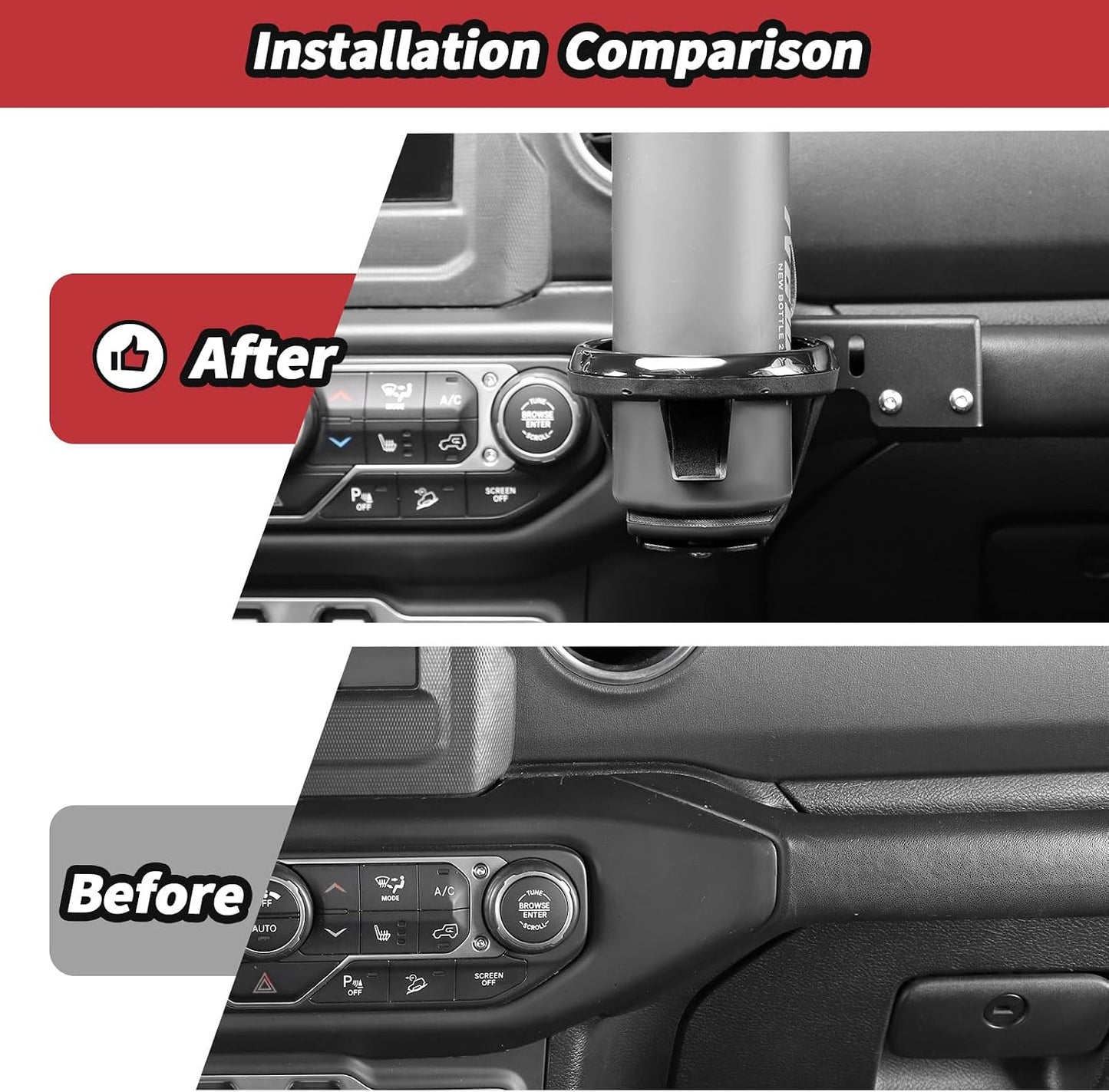 Portavasos asa Jeep Wrangler JL JLU Gladiator JT 18-23