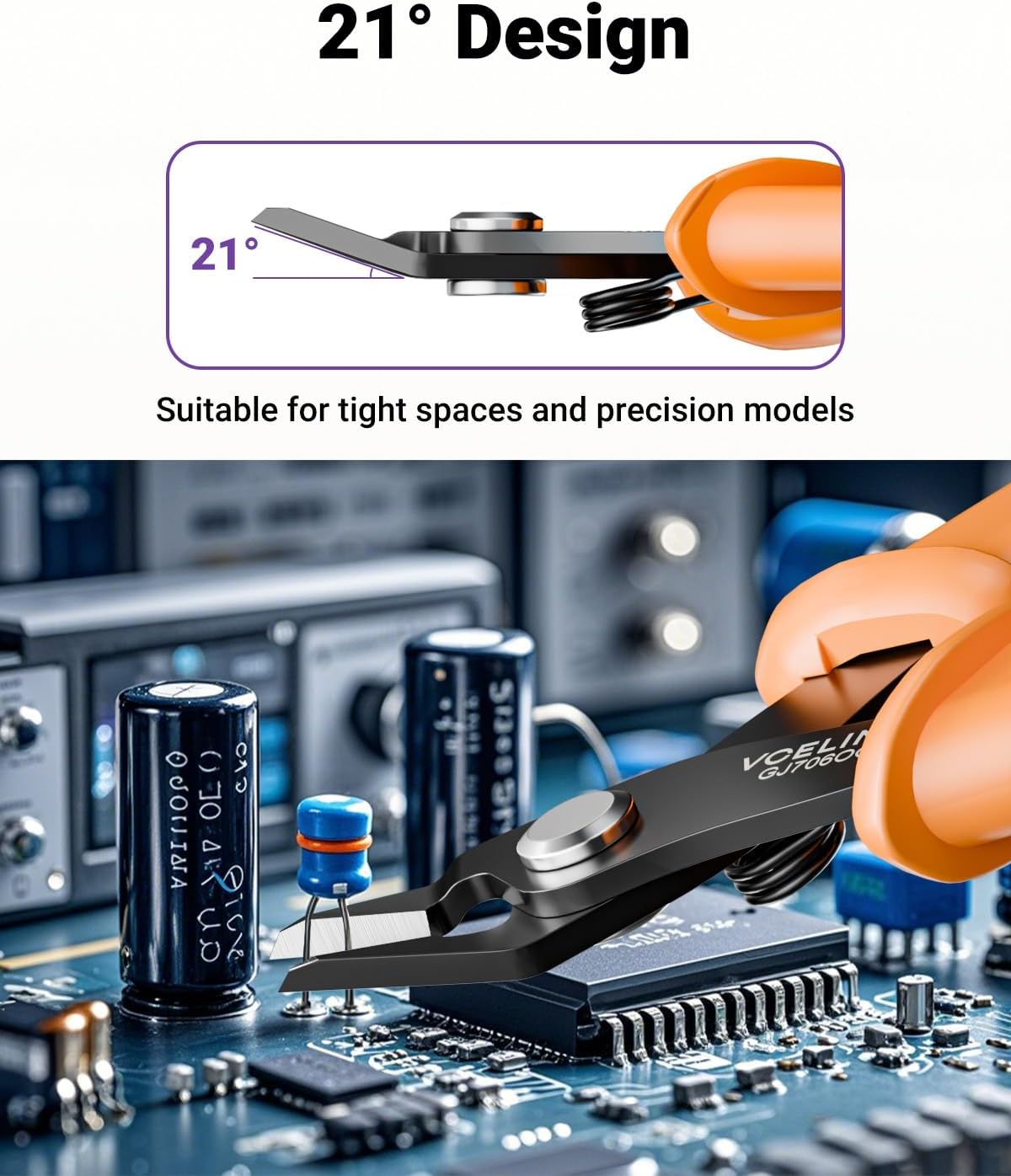 Cortador alambre micro precisión 5pulg para electrónica y joyería
