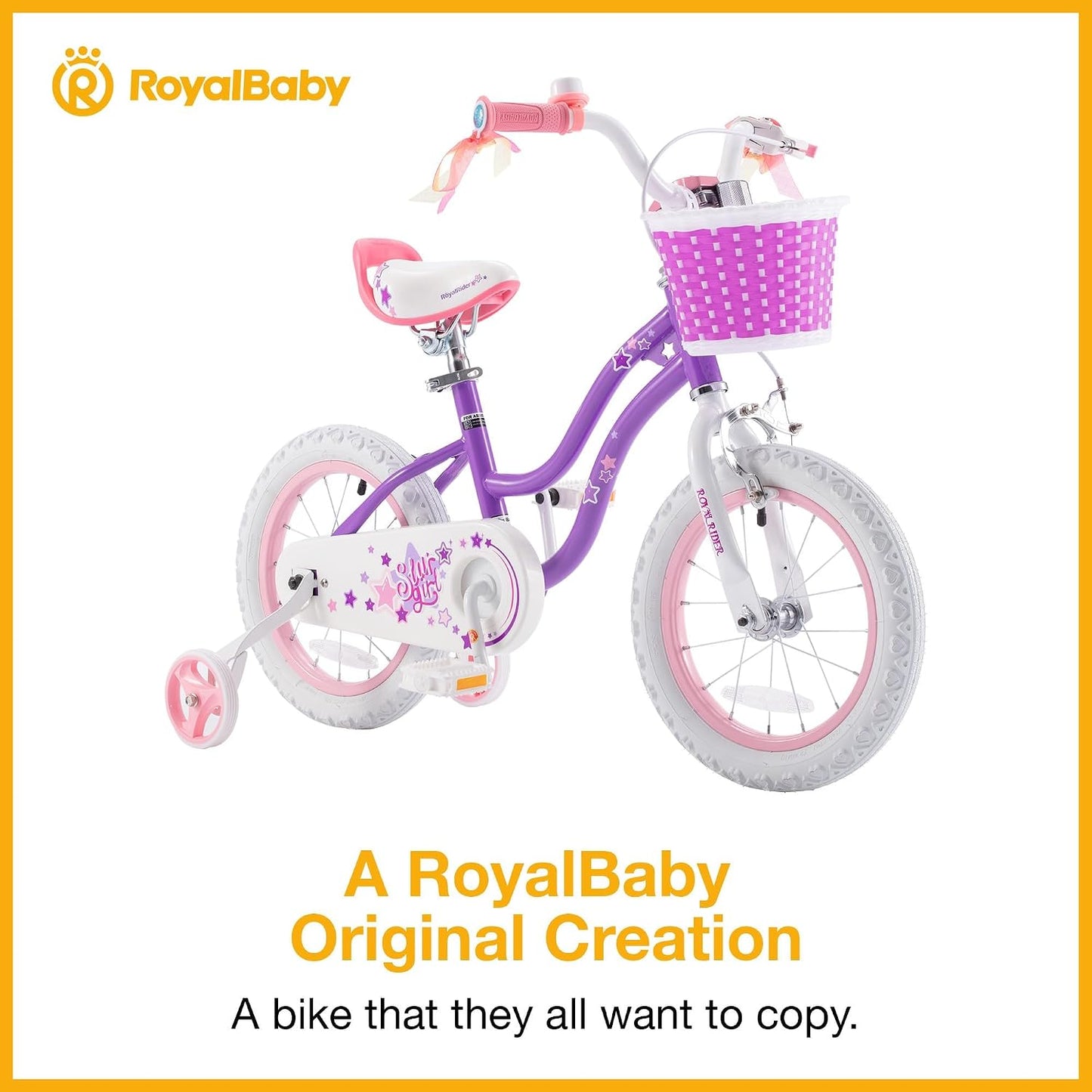 Bicicleta niños 14pulg ruedas gruesas 3-5 años morado