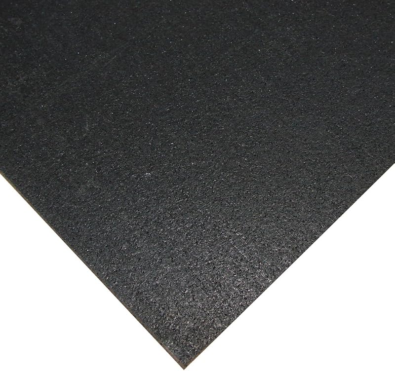 Rollo suelo goma reciclada 1/4" x4x13 ft Negro