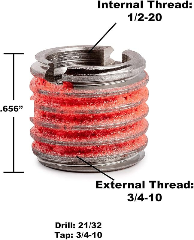 Inserto roscado acero inox 1/2-20x3/4-10 comp 5