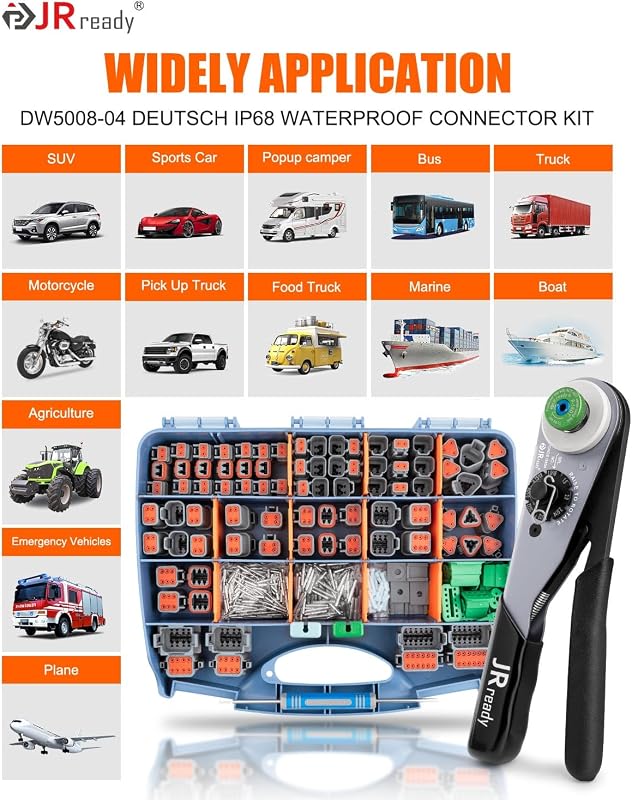 Kit conectores Deutsch 2-12 pines grises impermeables
