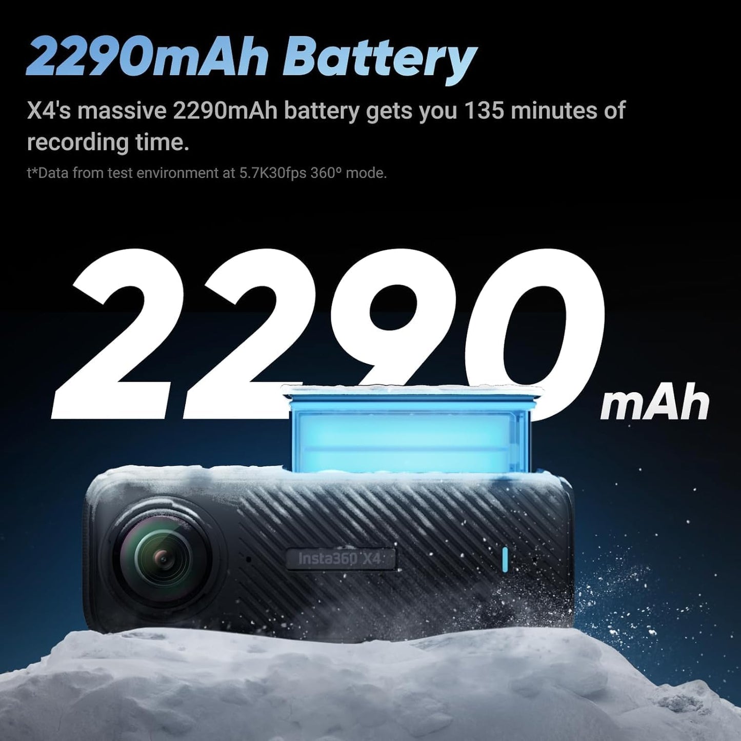 Cámara acción 360 8K Insta360 X4 impermeable 48 MP edición