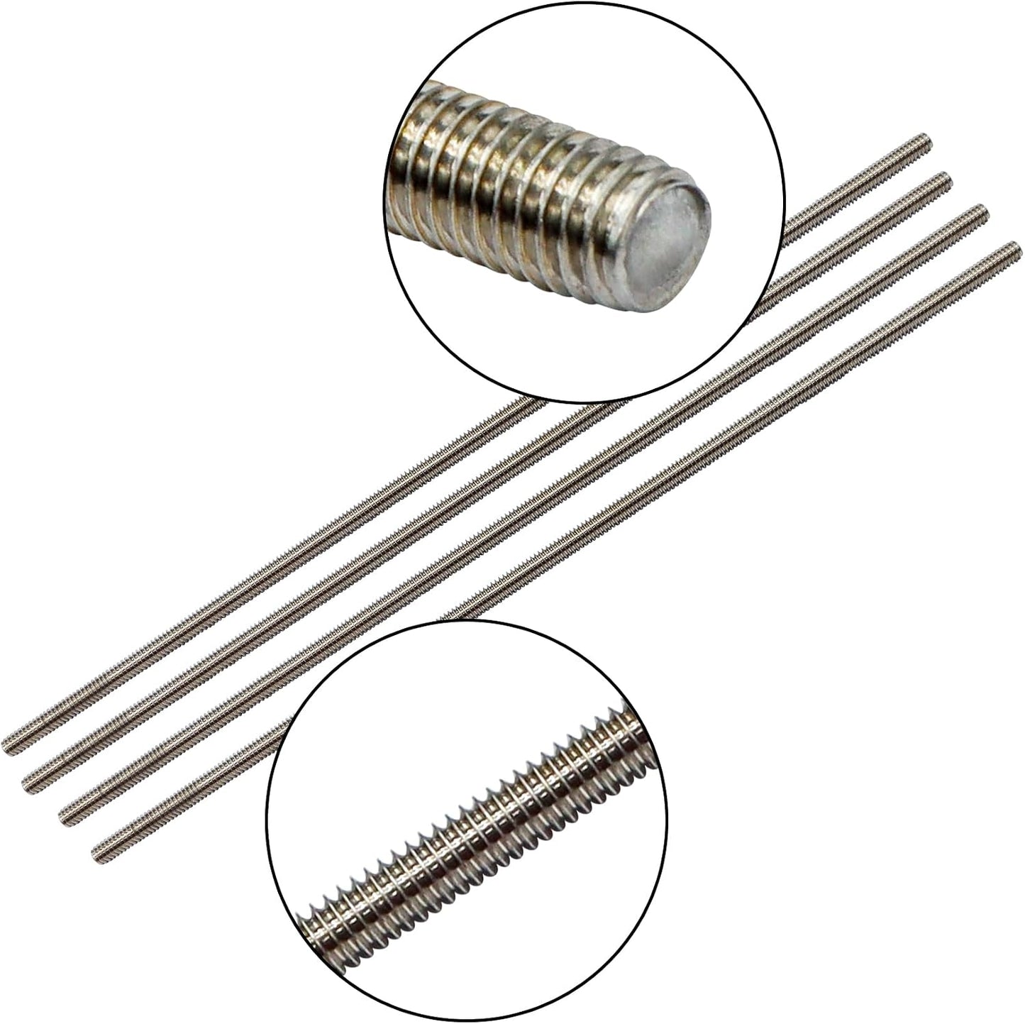 Varillas roscadas acero inox 12pulg 4pzas 1/4-20