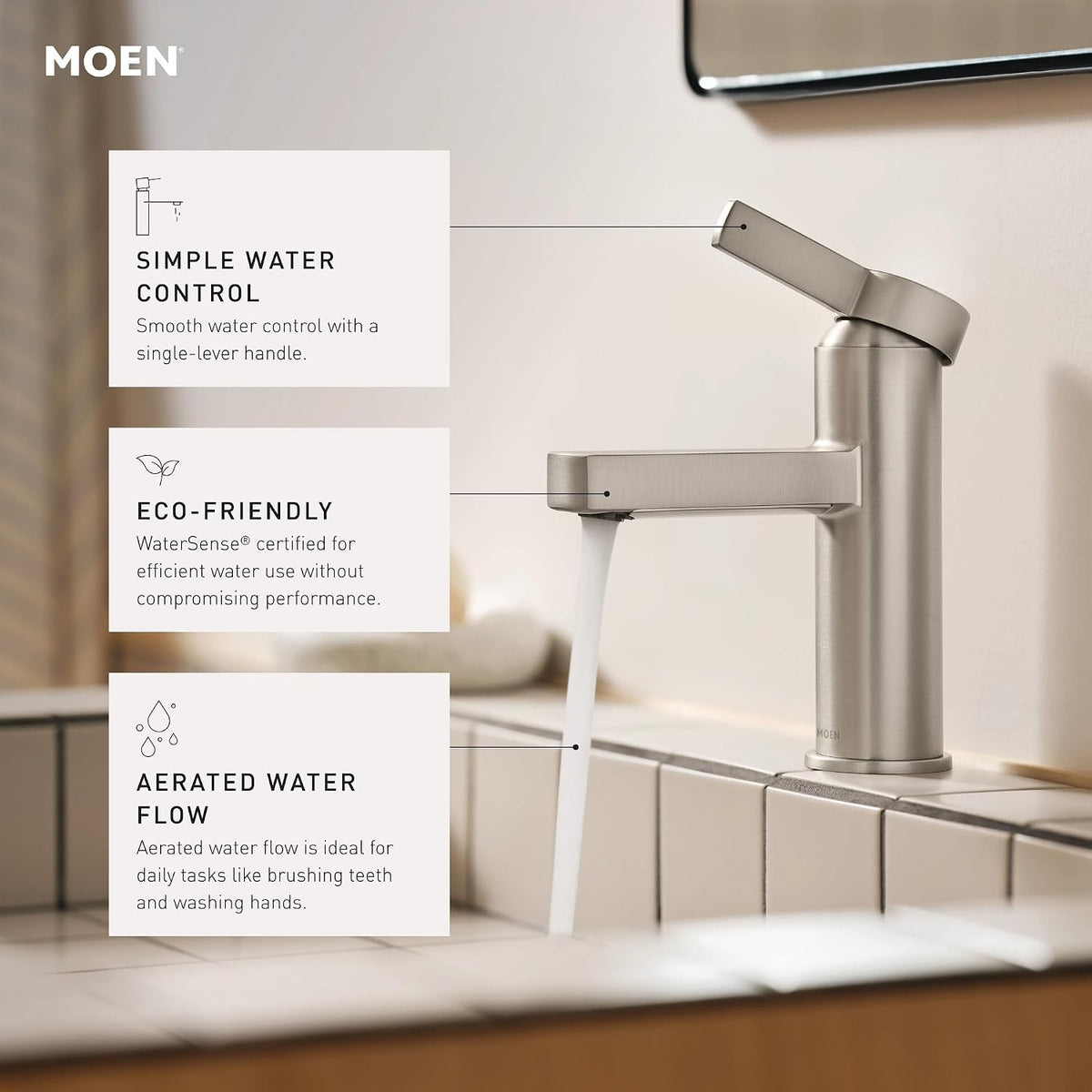 Grifo baño moderno una manija cromado 84774