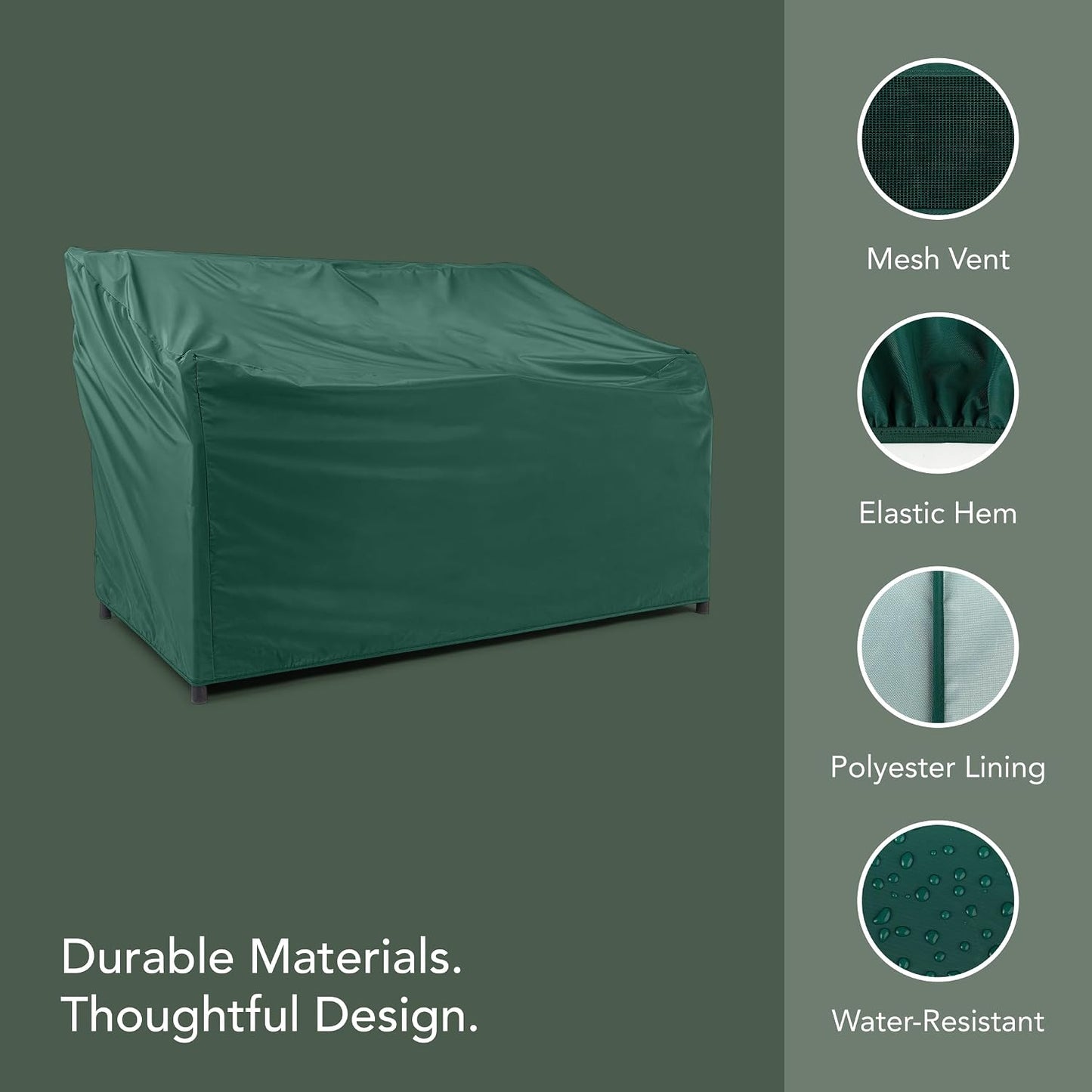 Funda sofá patio material ligero resistente 76x36"