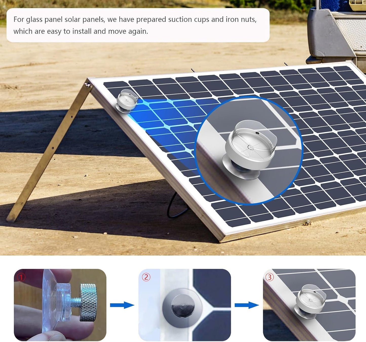 Guía ángulo solar panel solar magnético aluminio PC set 2