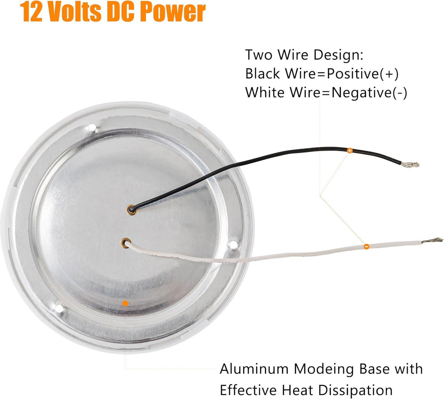4 Luces LED DC12V para RV 4.5" Montaje Superficie