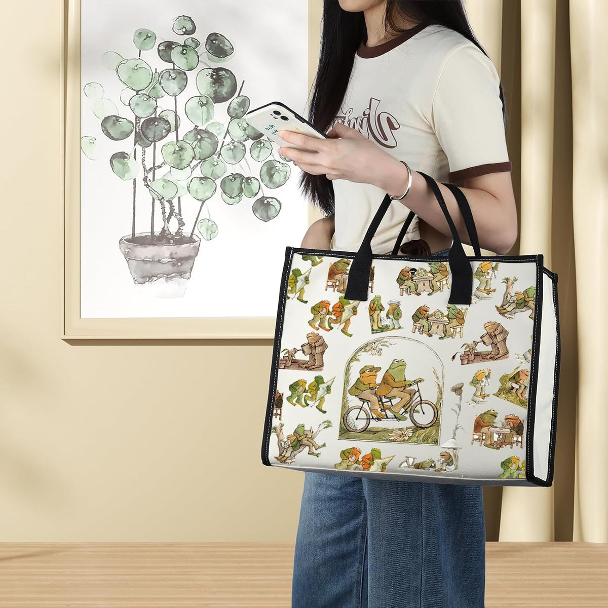 Bolso de hombro con personaje rana y sapo Arnold Lobel