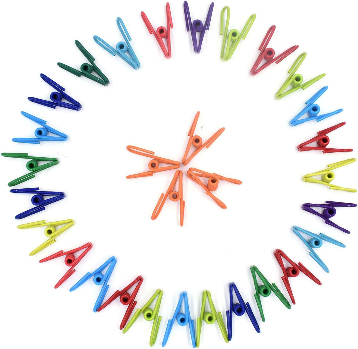 30 Pinzas Metal Multiusos Colores Clips Acero Soporte Cesta Ropa