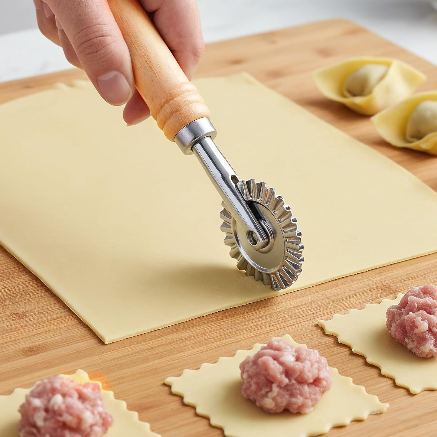 2 Ruedas Cortadoras Acero Inox para Pasta Pizza Pastel