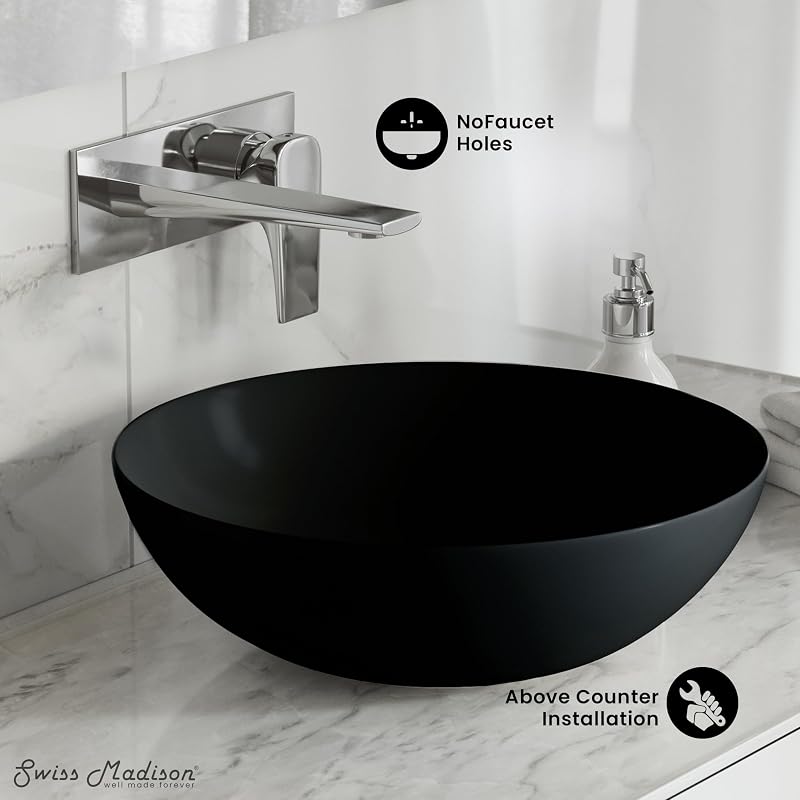 Fregadero cerámica Classe 16" color negro mate