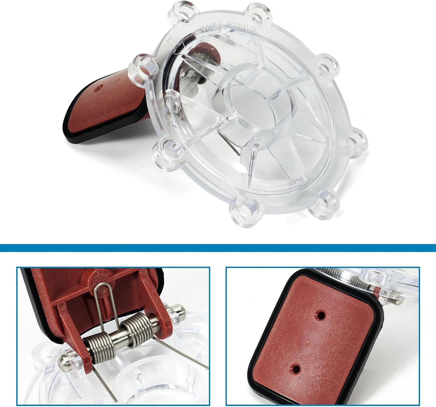 2 Cubiertas Válvula Retención Kit Aleta Comp Zodiac 7235 7305