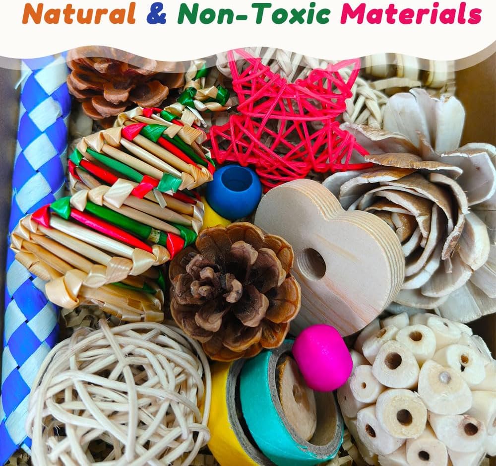 Caja forraje natural para pájaros mediano