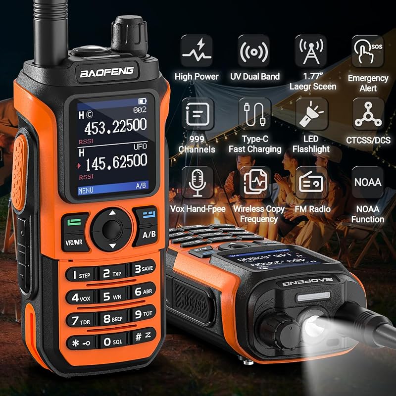 Radioaficionado UV-21R doble banda UHF VHF con antena