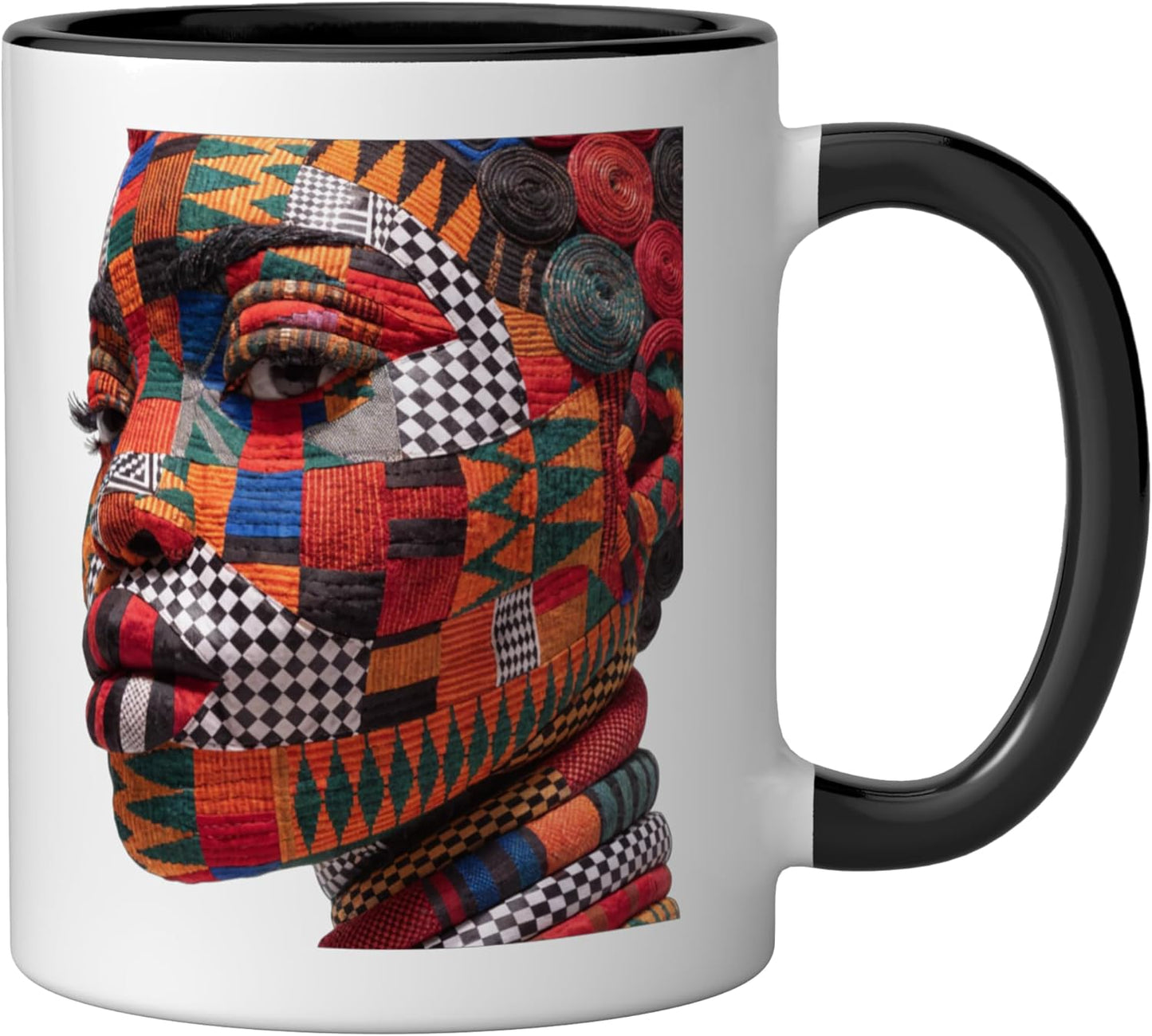 Taza Cerámica para Mujer Negro/Blanco