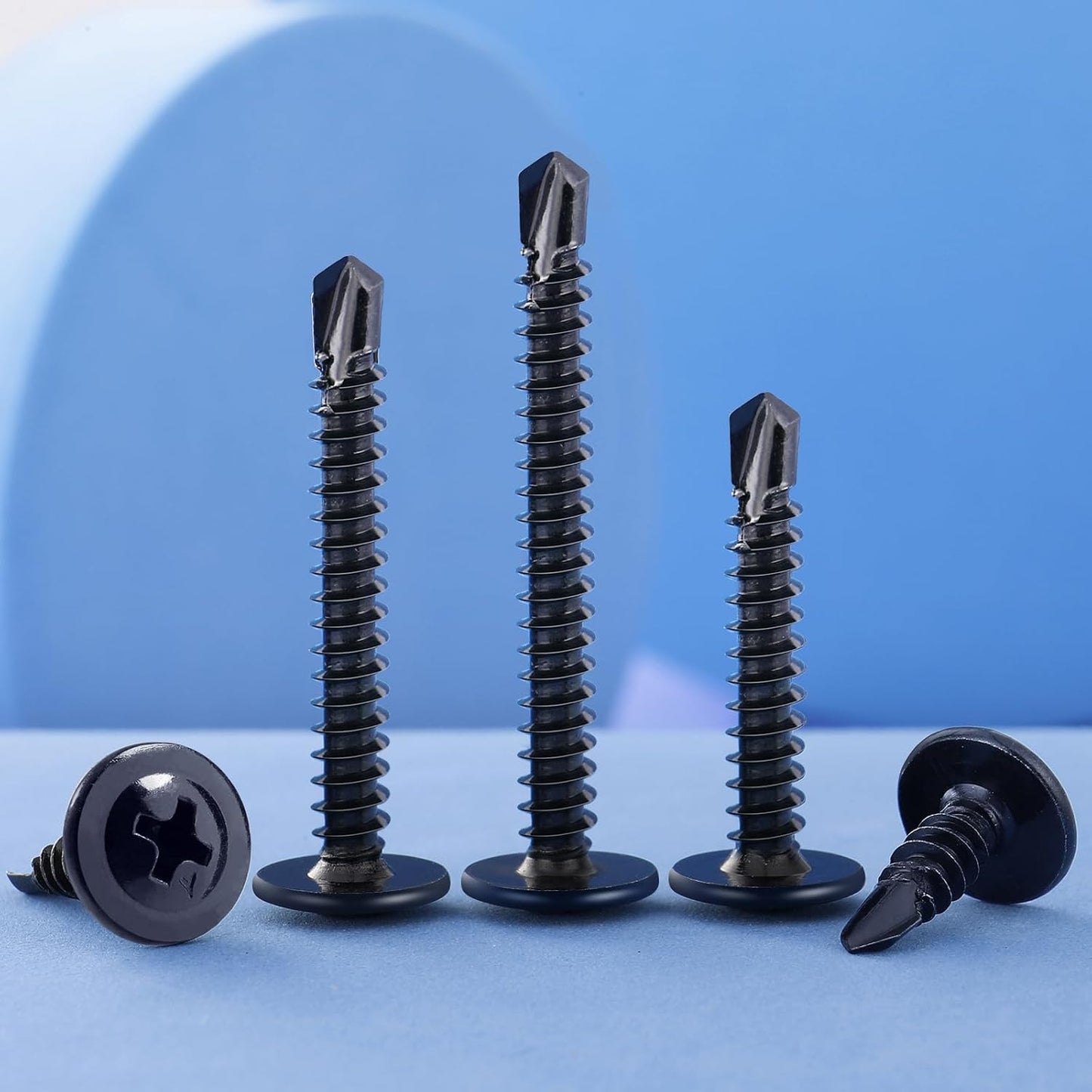 Kit 180pcs autorroscantes #8 acero inox 6 tamaños