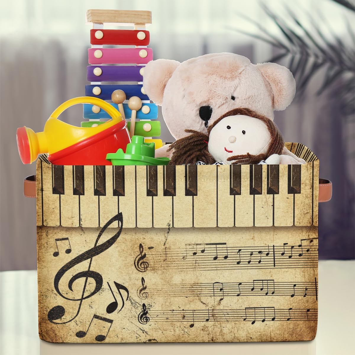 Cesta organizadora para notas y llaves de piano
