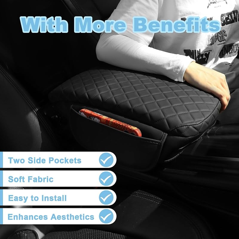 Funda reposabrazos cuero Ford Edge 15-19 con 2 bolsillos