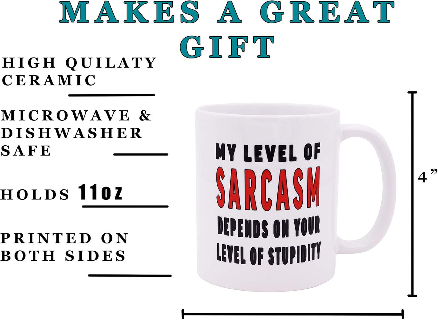 Taza café sarcástica divertida regalo empleados jefes