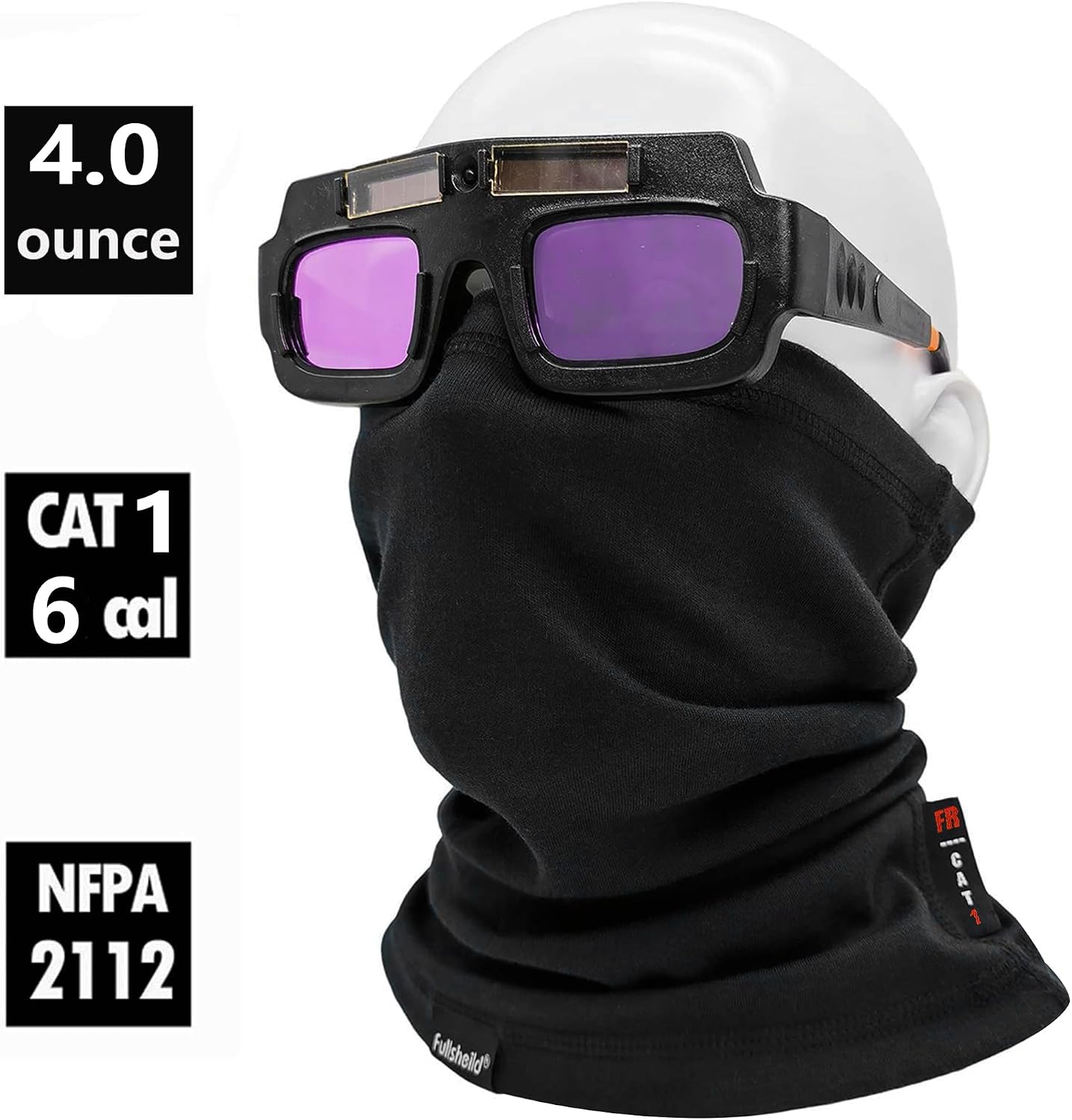 Polaina cuello 4oz resistente fuego color negro
