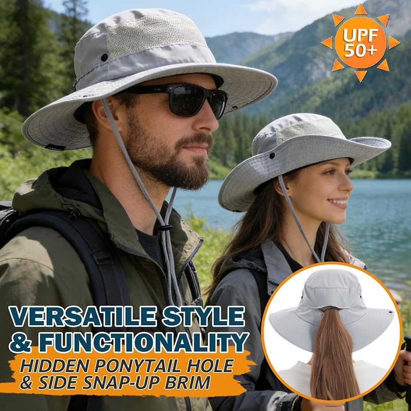 Sombrero ala ancha protección SPF 50 para hombre mujer