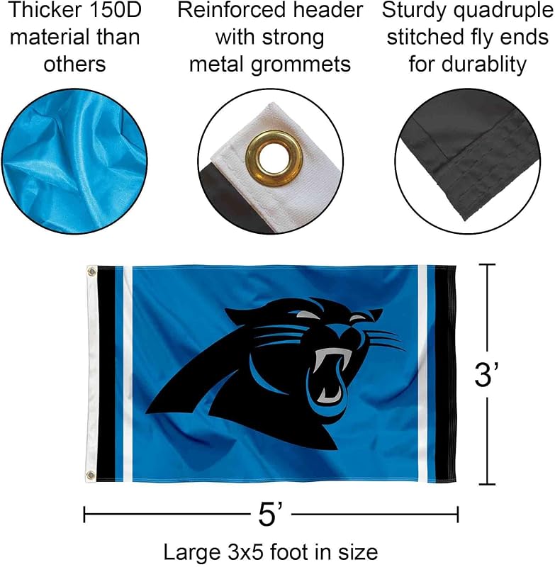 Bandera Carolina Panthers Azul