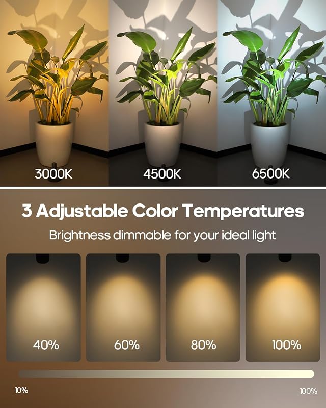 Foco led inalámbrico 3 colores para plantas y cuadros