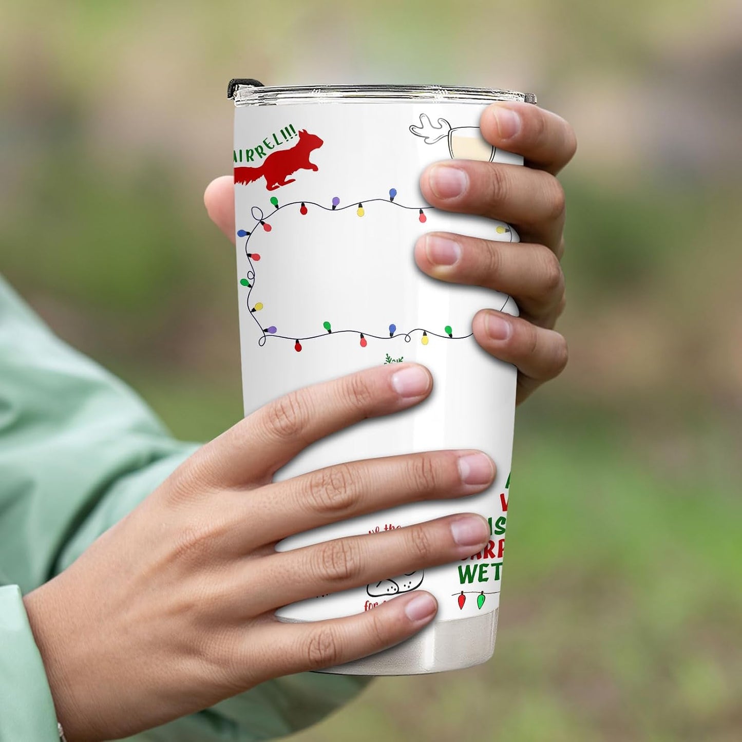 Vaso acero inox con tapa 600ml regalo Navidad