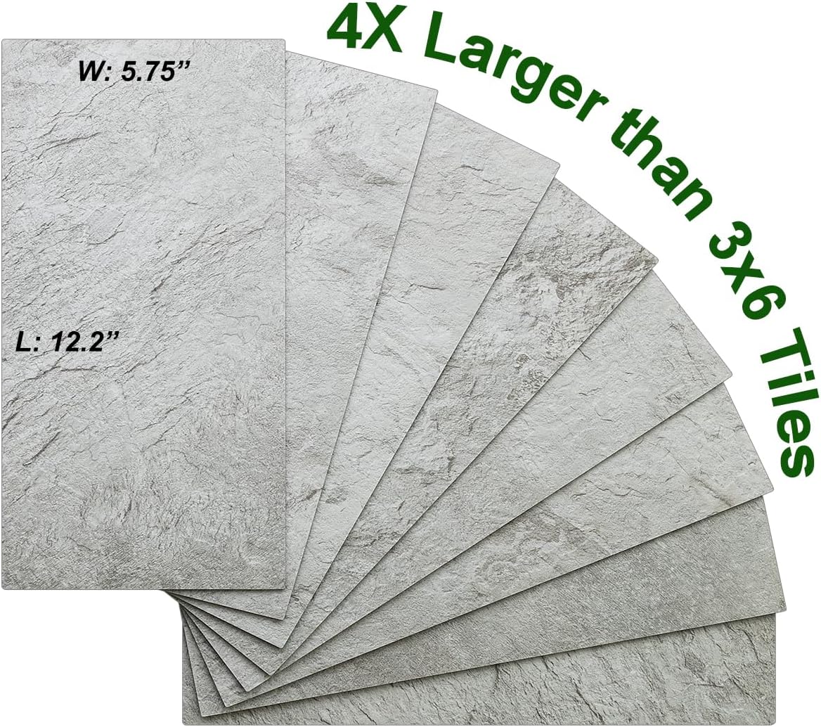 2 Pzas Azulejos PVC Pizarra 6x12" Pared Cocina