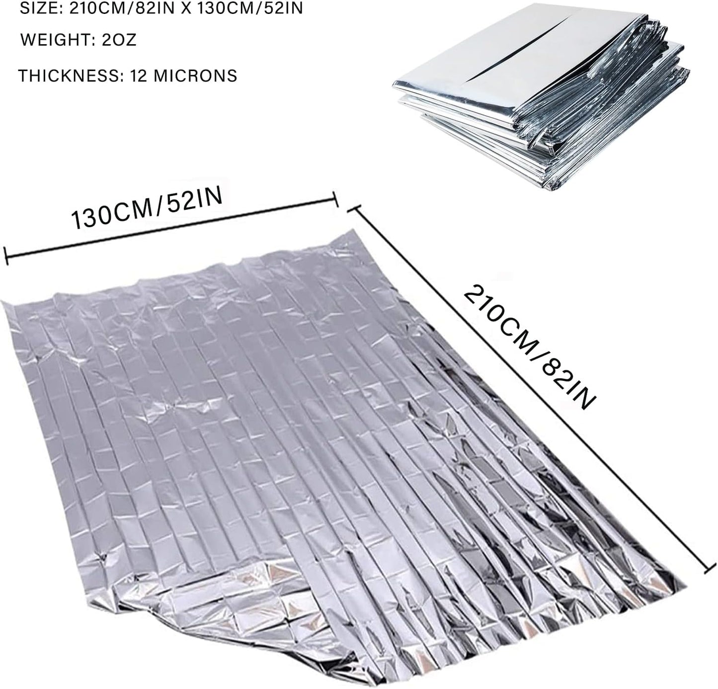 Manta térmica Mylar al aire libre pack 50
