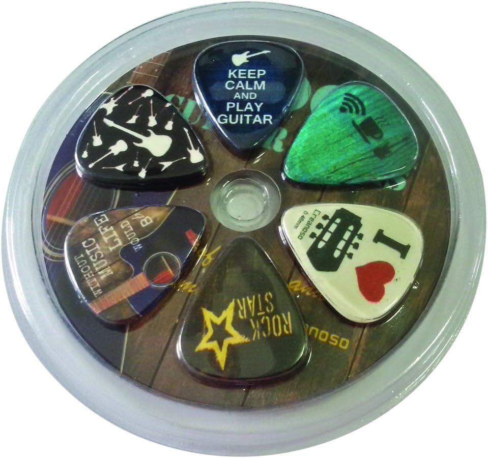 Púas guitarra pack 12 para músicos unisex