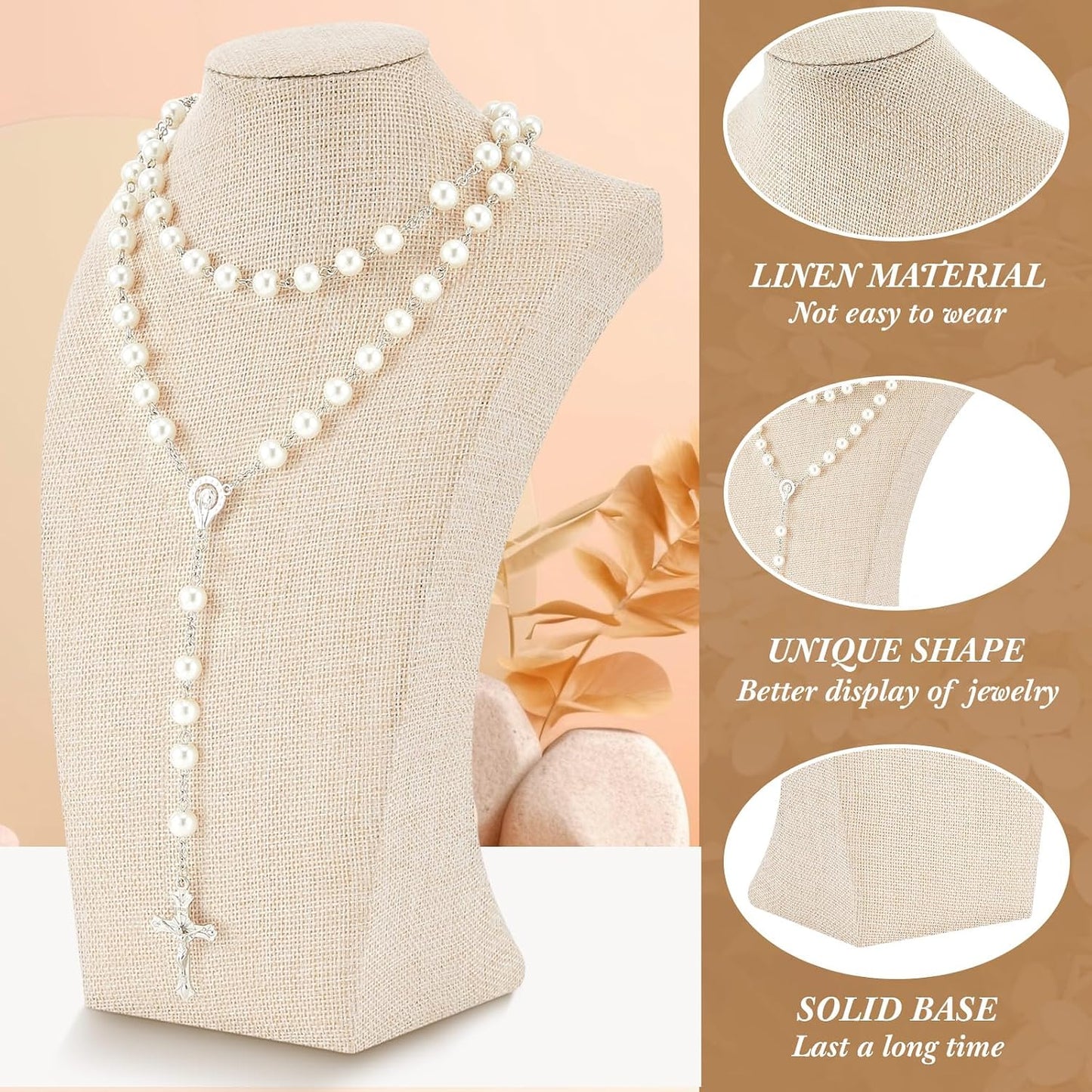 Set 9 Pzas Soporte Collares Lino para Joyas