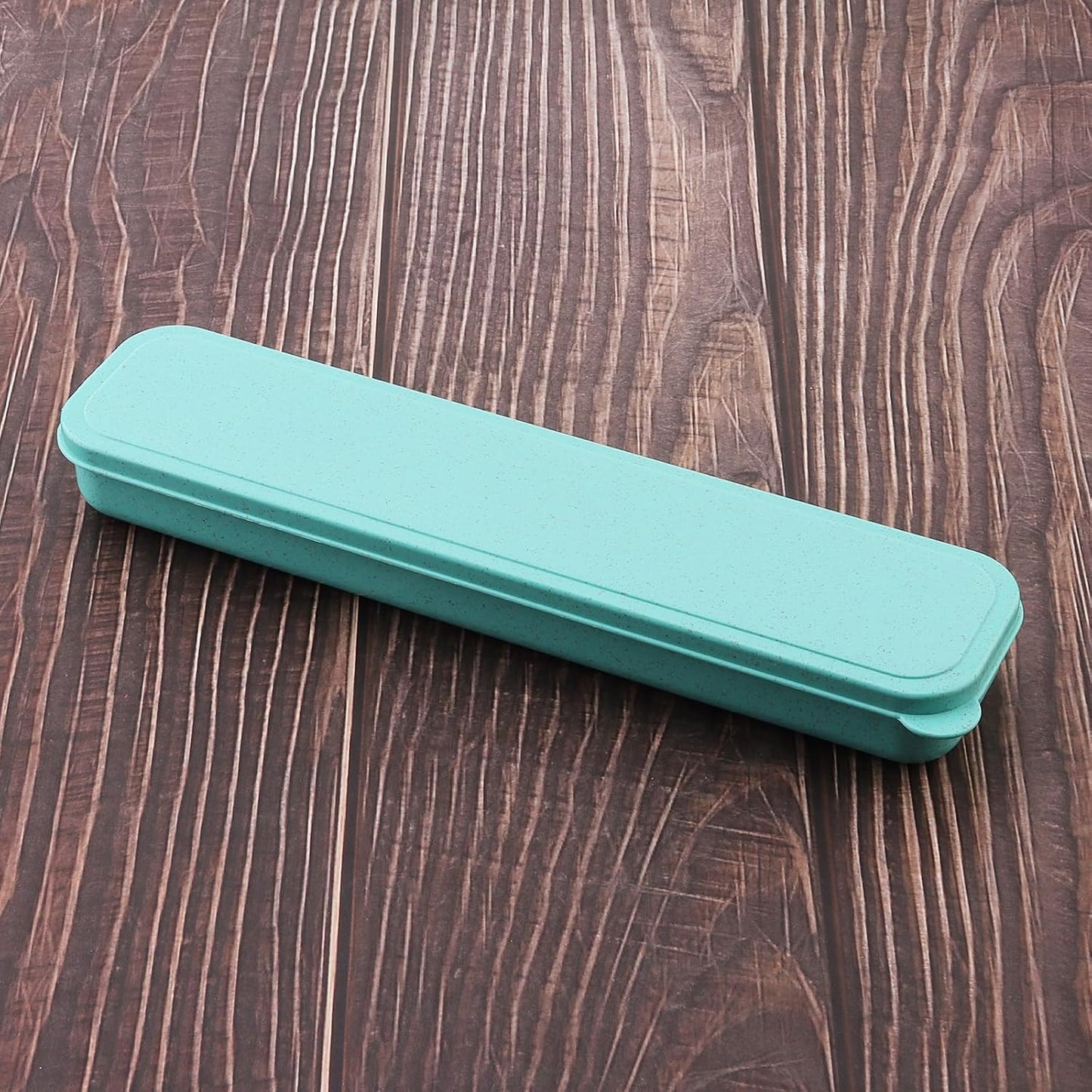 Caja cubiertos viaje paja trigo reutilizable verde