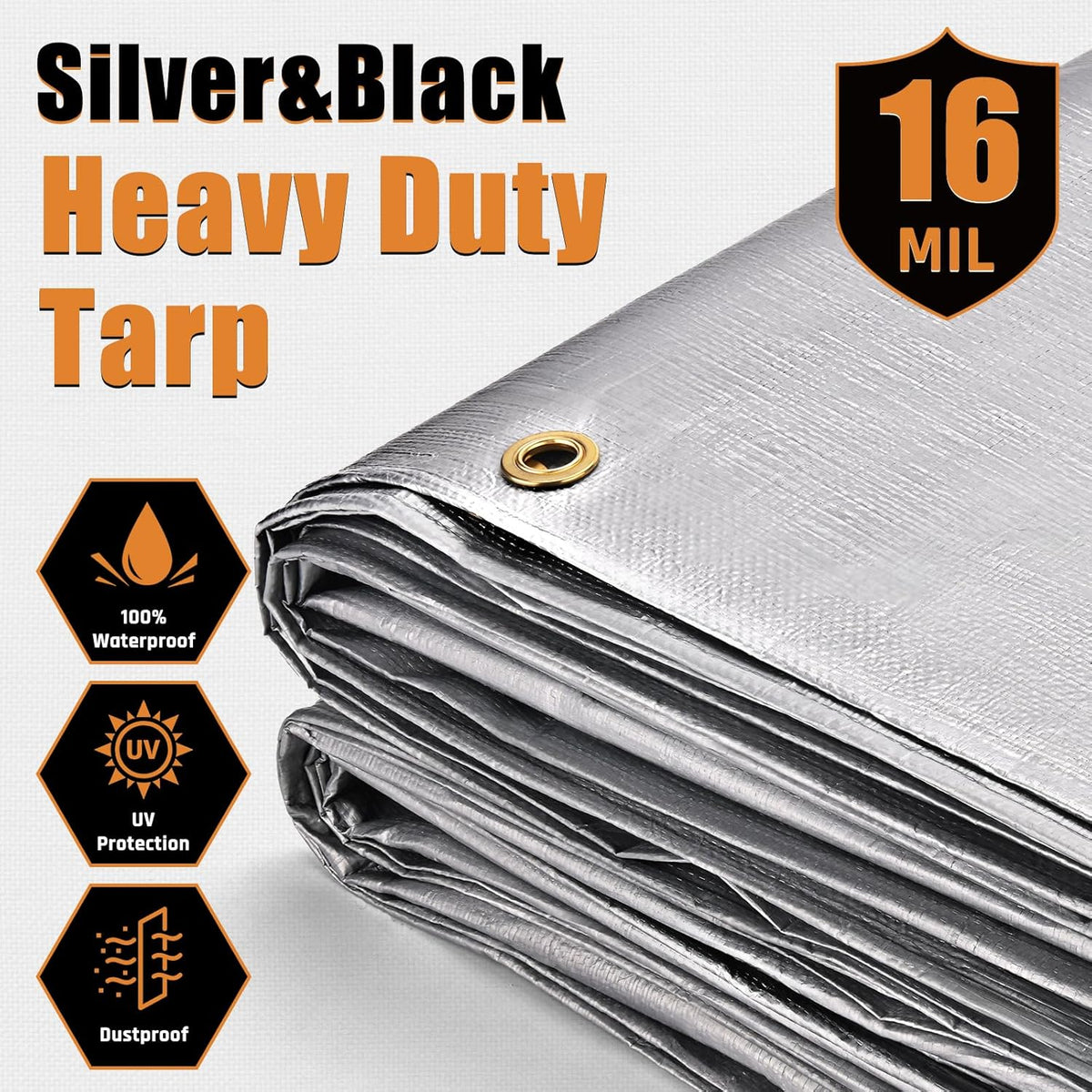 Lona impermeable 20x30ft polietileno UV reforzado