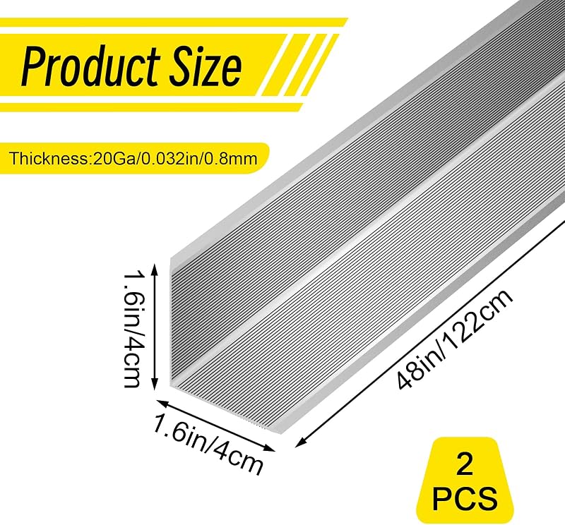 2 Protectores Esquina Metal 48" para Paredes