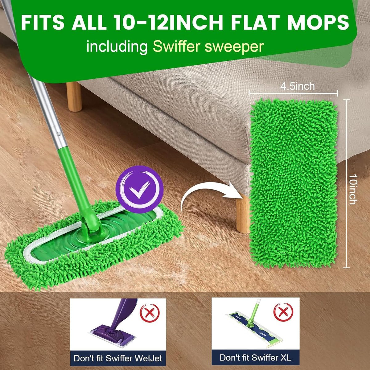 15 Almohadillas Microfibra Reutilizables para Barredora