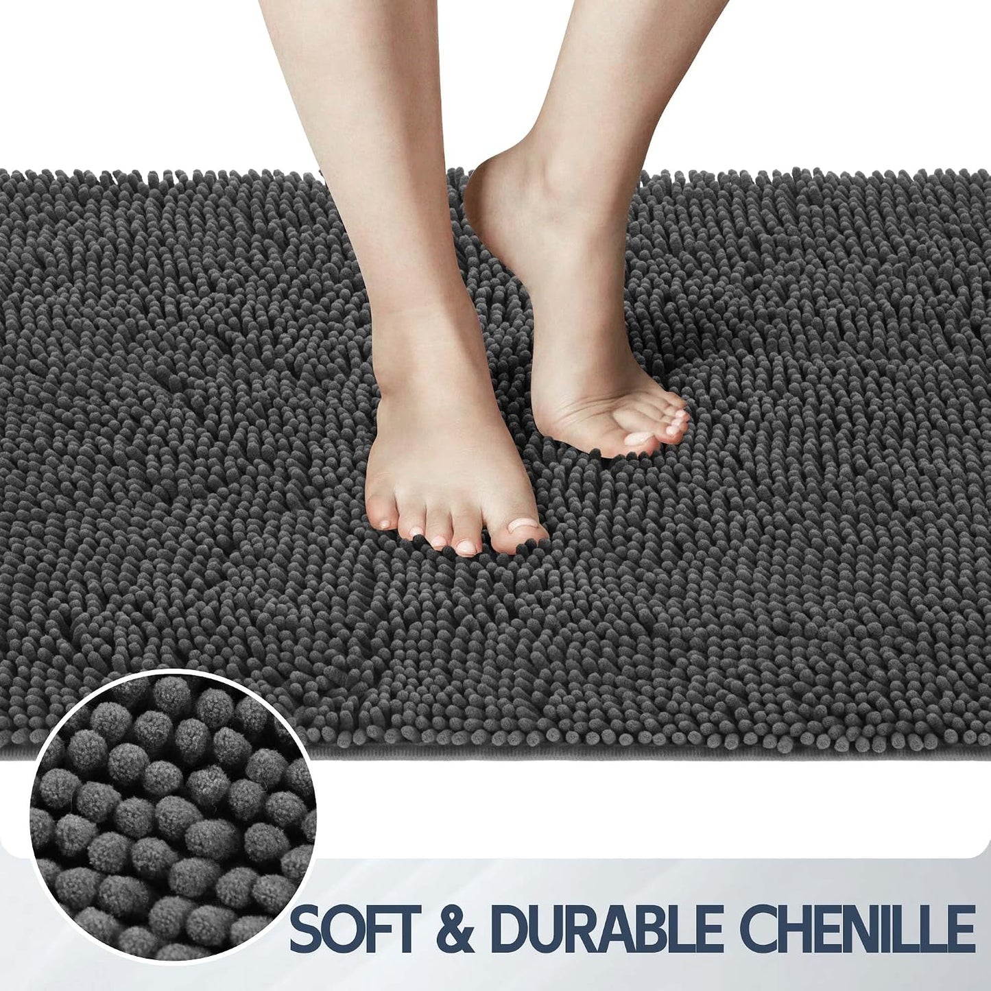 Tapete puerta perro chenilla absorbente 72x24pulg lavable
