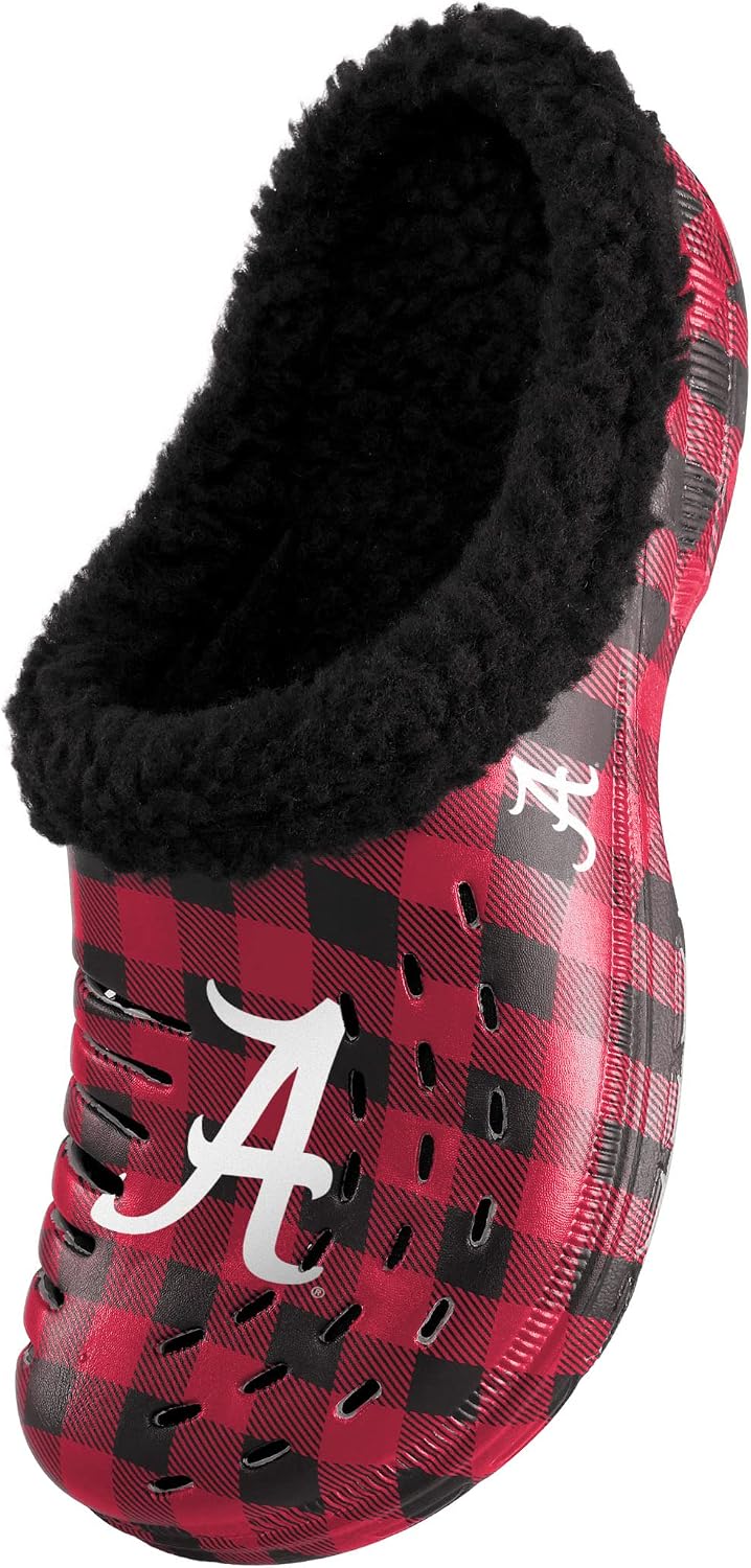 Zapatos de casa con forro sherpa estampado búfalo NCAA
