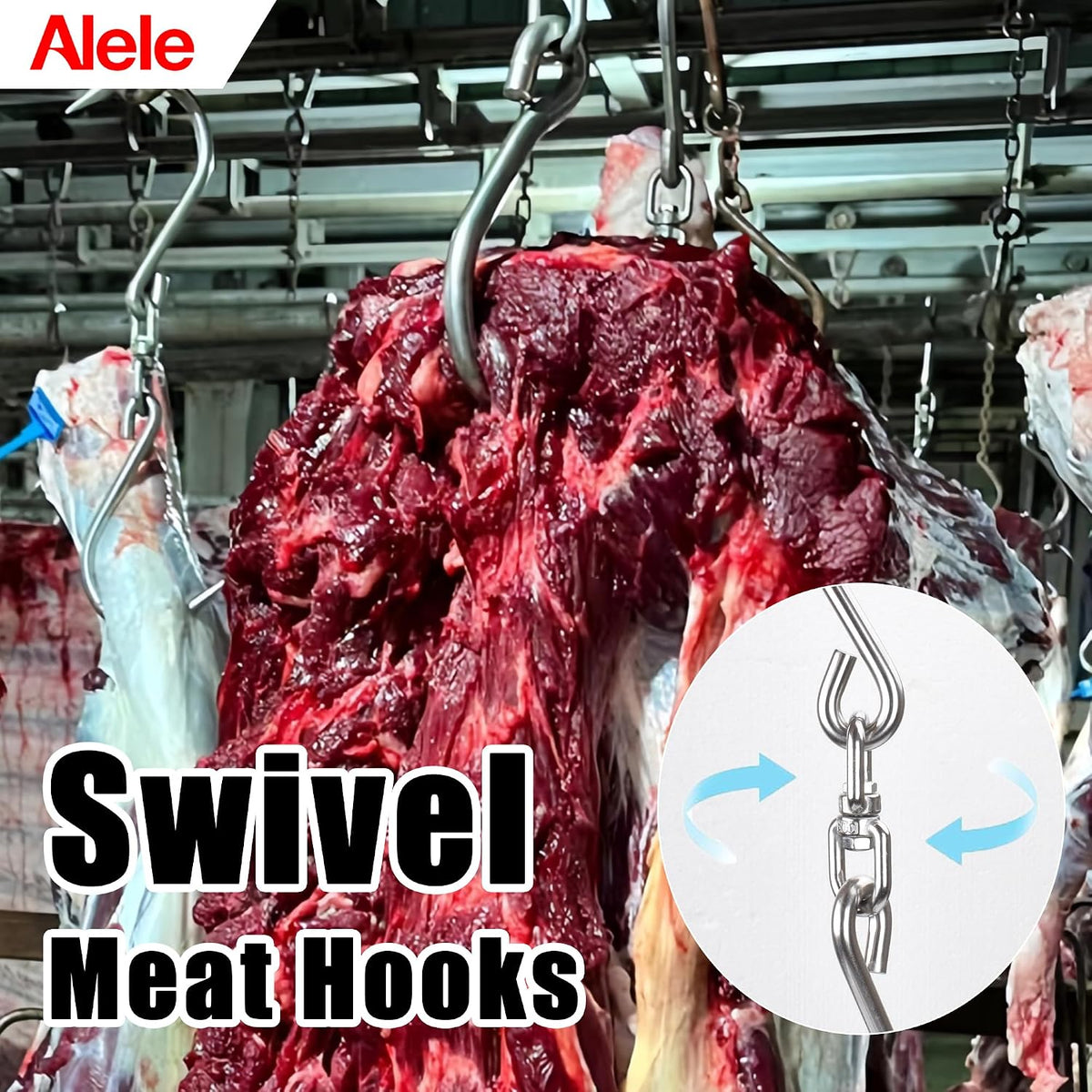 Gancho carne acero inox 12.5pulg pack 2