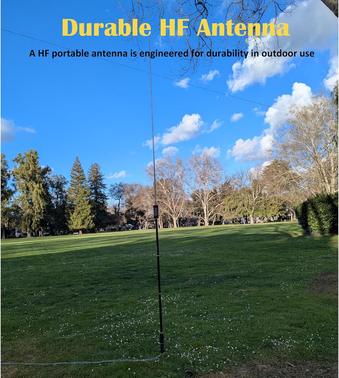 Antena HF 7-50 MHz vertical 13.5 pies para radioaficionado