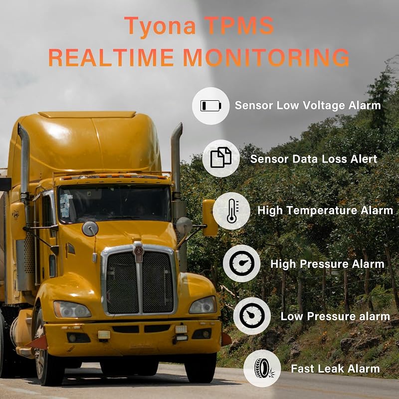 Sistema TPMS camiones RV 4.5" 6 modos alarma