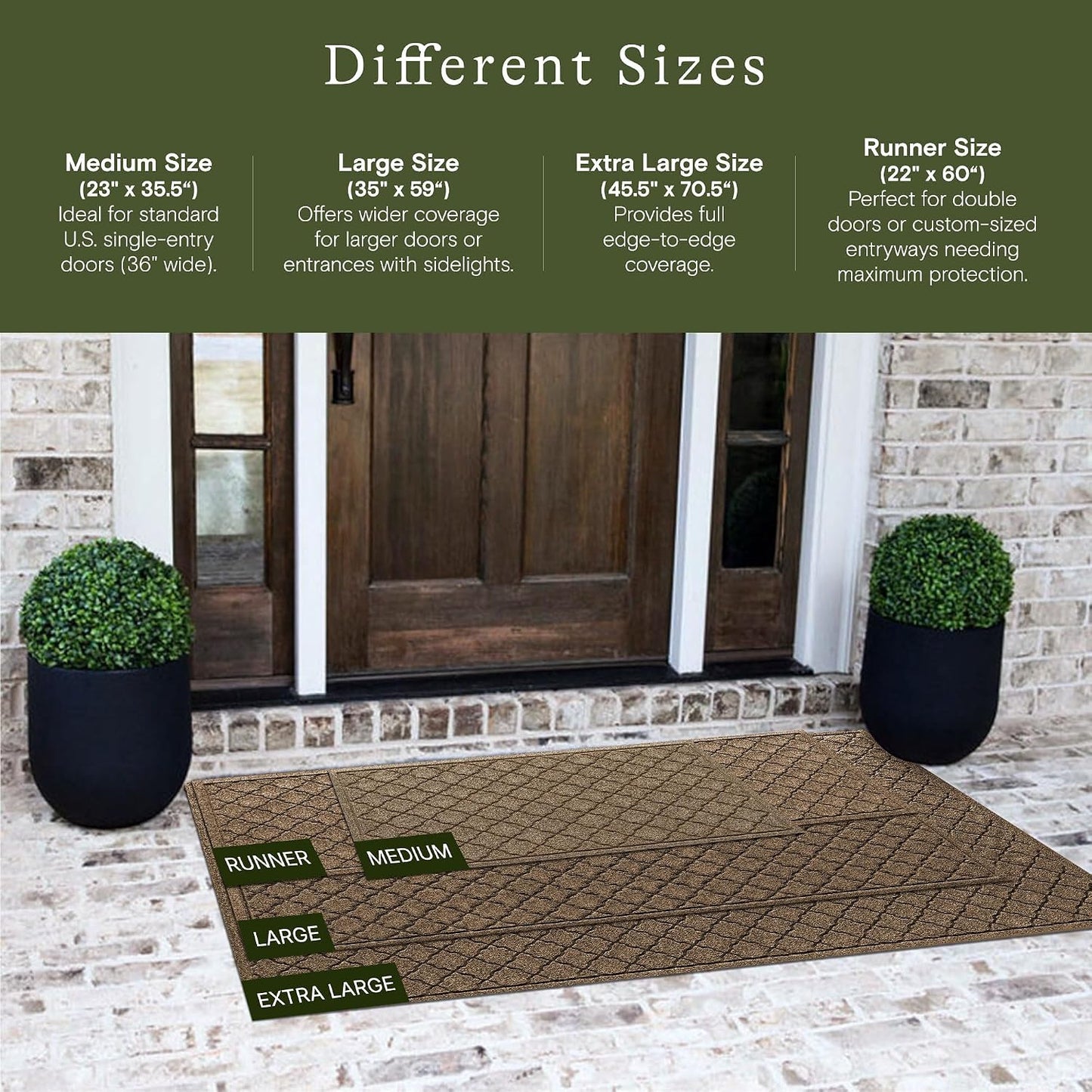Tapete antiderrap 2x3ft interiores exteriores