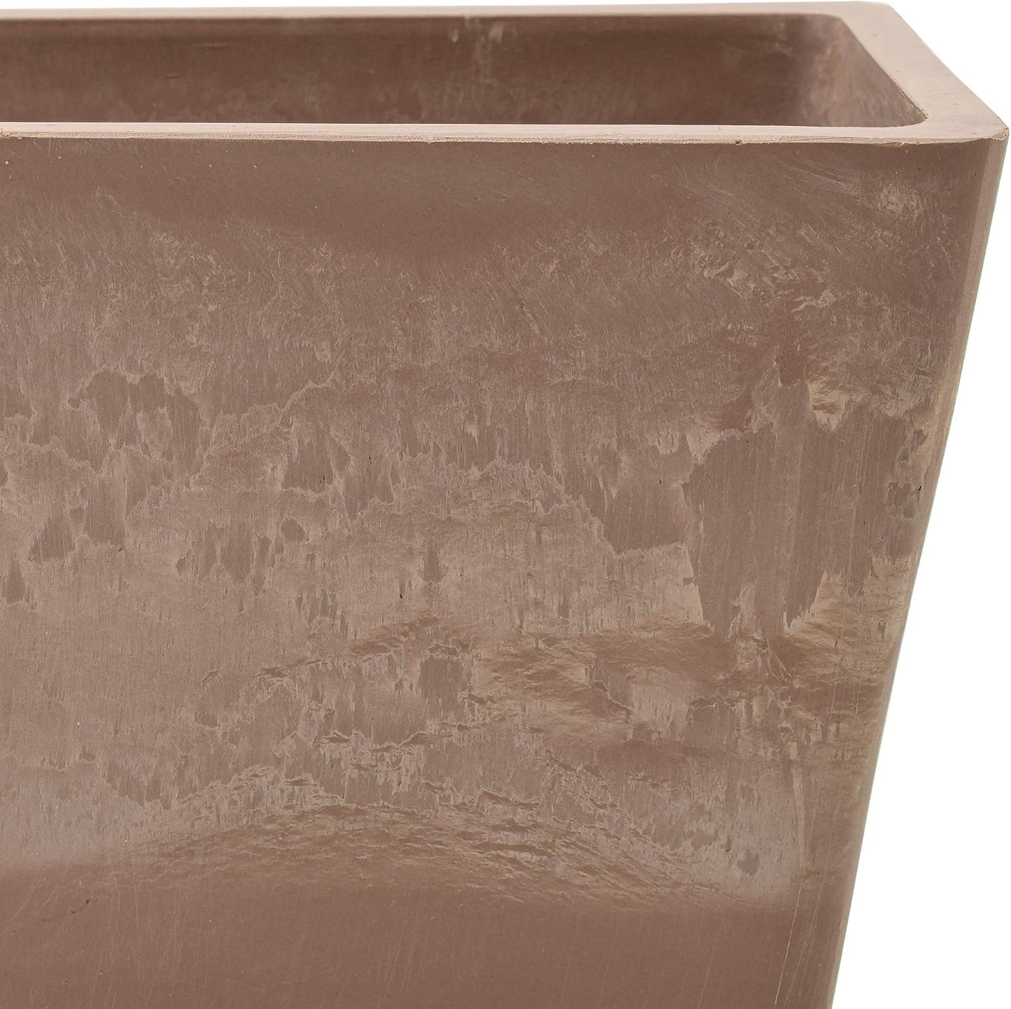 Caja ventana plástico/madera 17.5x7x6 gris pardo
